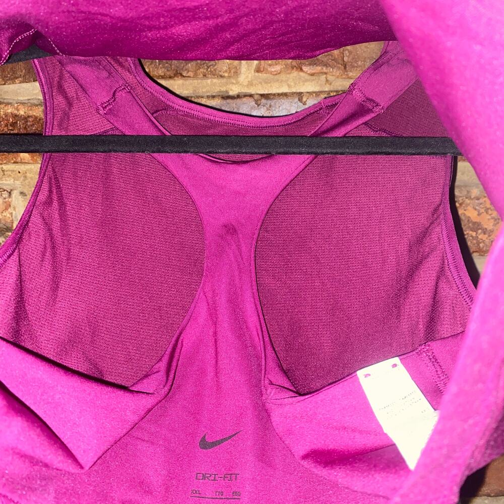 NWT Nike Purple Medium Support High Neck Sports Bra Crop Top Women's Size XXL - Picture 8 of 11